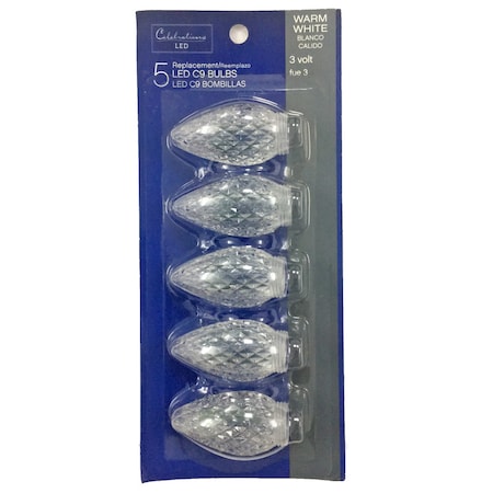 Celebrations Led C9 Bulb Fcted Ww 5Pk 11227-71